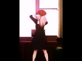 incendiary clip))) (good mood, humor, funny video, pickup, party, anime, schoolgirl, dance, music, shakes her hips).)