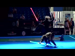 star wars duel on fencing world championships. best sound, fight.